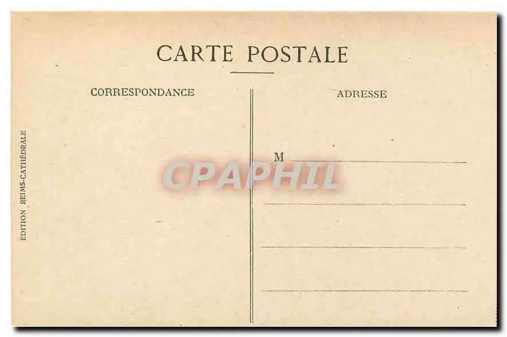 Reims — Der Rückseite des großen Portal der Kathedrale nach dem Brand — Édition Reims-Cathédrale - Rückseite