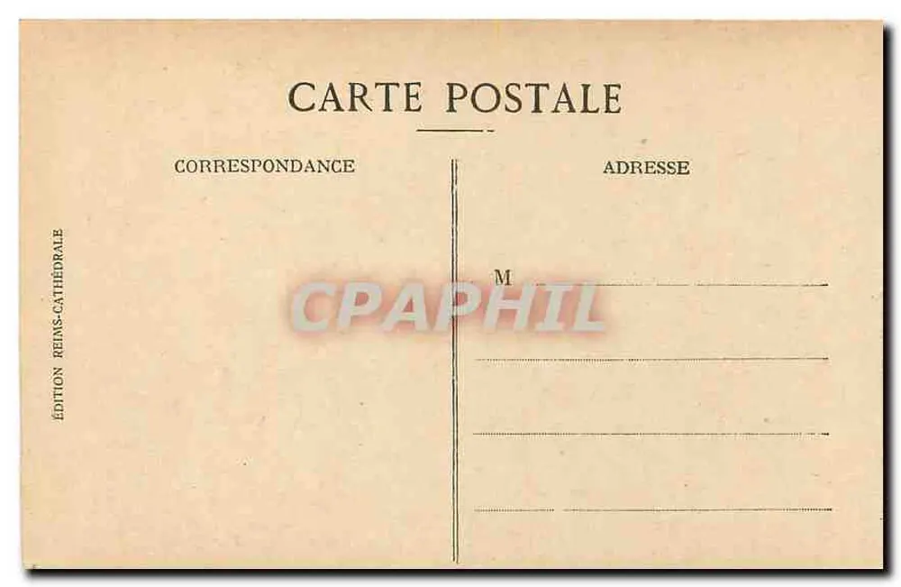 Saint-Nicaise et le Sourire de Reims — avant l'incendie — Édition Reims-Cathédrale - Verso