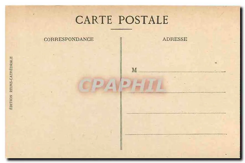 Reims — Der Große Gewölbe der Kathedrale nach dem Brand — Édition Reims-Cathédrale - Rückseite