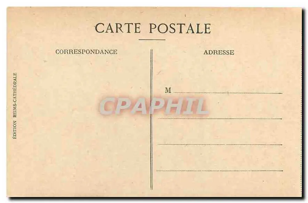 Reims — La Cathédrale avant la guerre — Édition Reims-Cathédrale - Verso