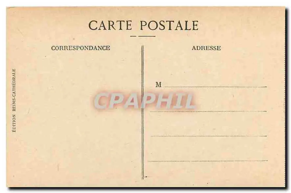 Reims — Vista tirada de avião. Julho de 1918. — Edição Reims-Catedral - Verso