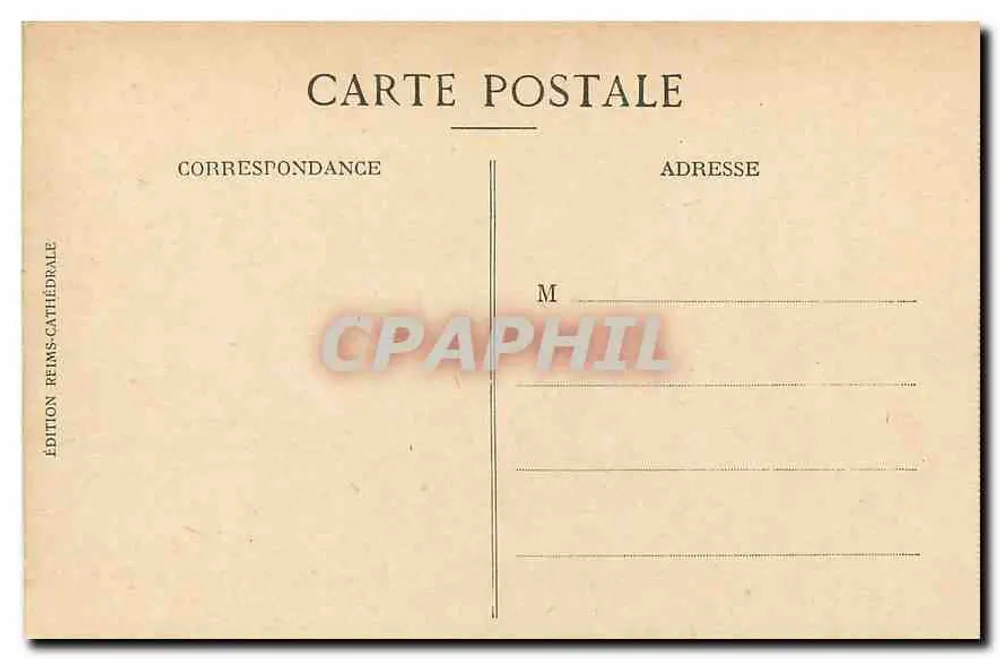 Reims — Ansicht der Place Drouet d'Erlon nach dem Krieg — Edition Reims-Cathédrale - Rückseite