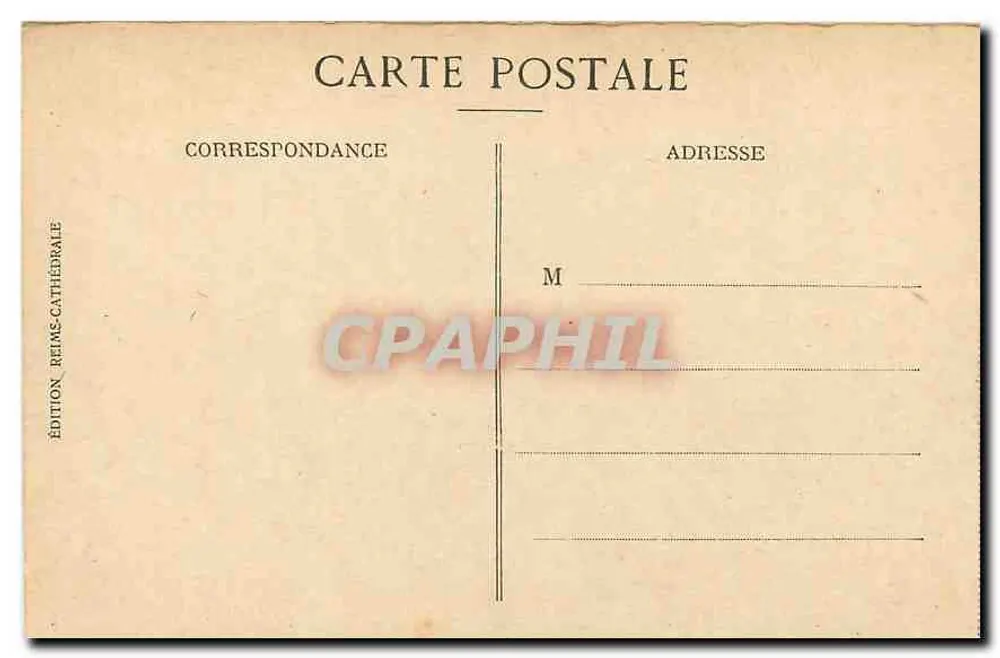 Reims — Rue Dieu-Lumière nach dem Krieg — Édition Reims-Cathédrale - Rückseite