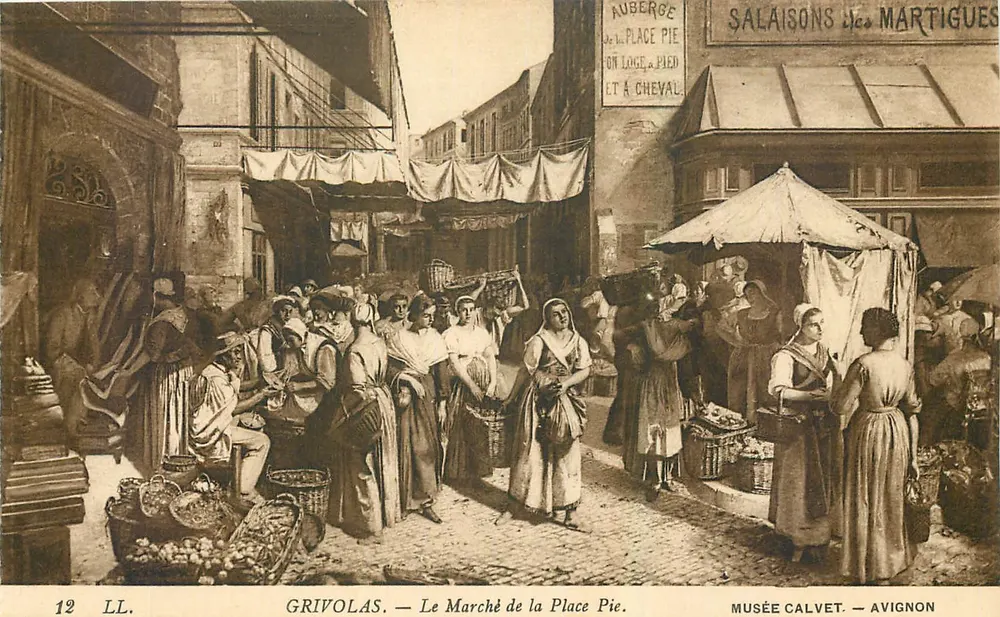 Grivolas — Le Marché de la Place Pie — Musée Calvet — Avignon - Recto
