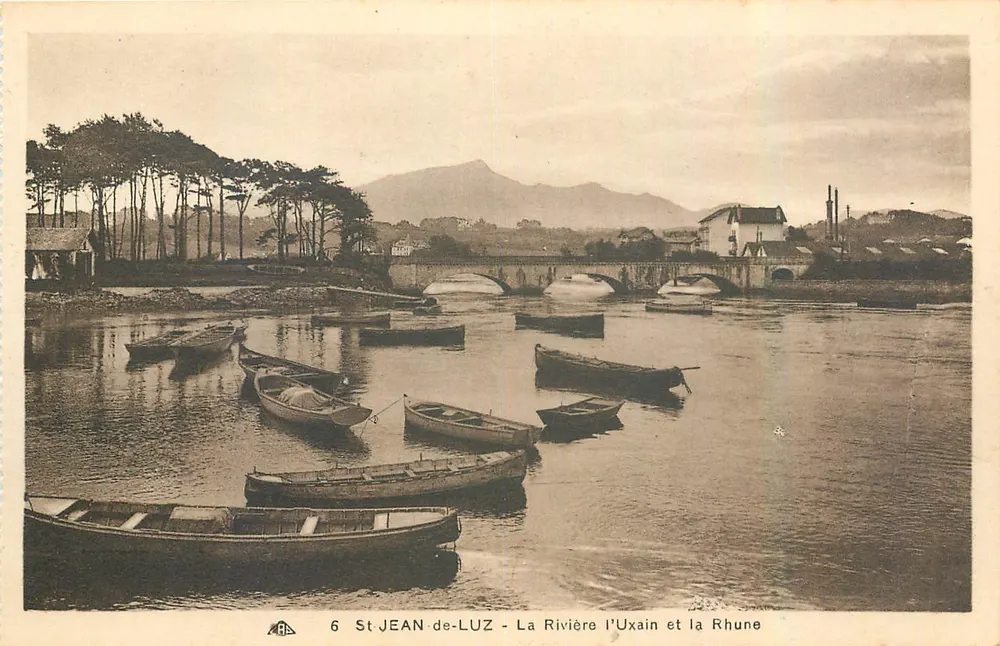 St JEAN-de-LUZ - Der Fluss L'Uxain und die Rhune — Association des Arts Photomécaniques - Vorderseite