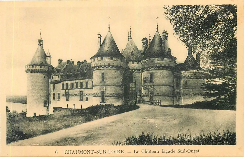 Chaumont-sur-Loire — Le Château façade Sud-Ouest — éditeur non identifié, n° de série 6 - Recto