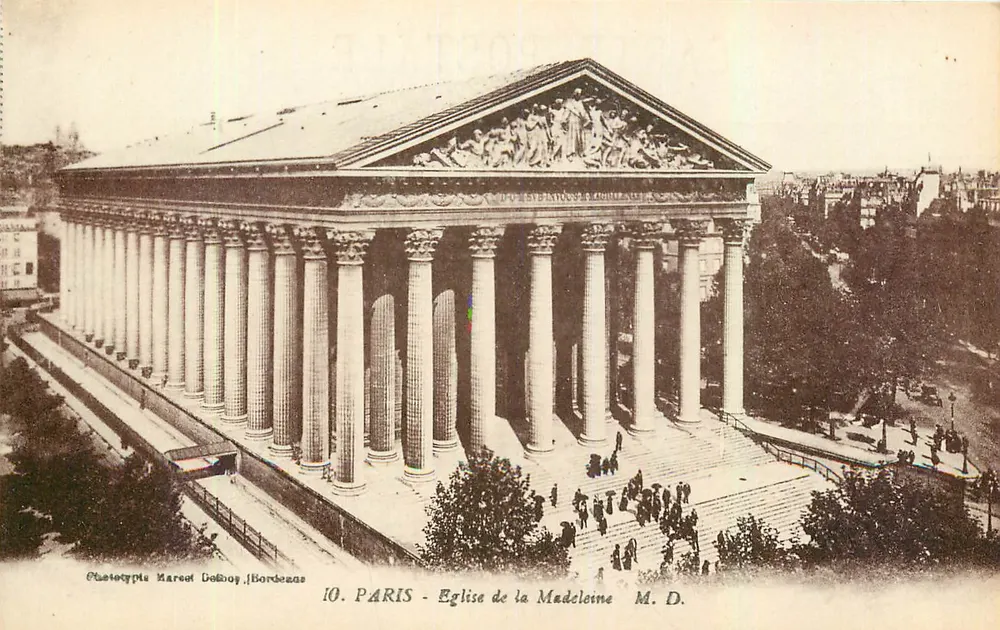 Paris - Igreja da Madeleine — Fototipia Mareot Debroy, Bordeaux, n°10 - Frente