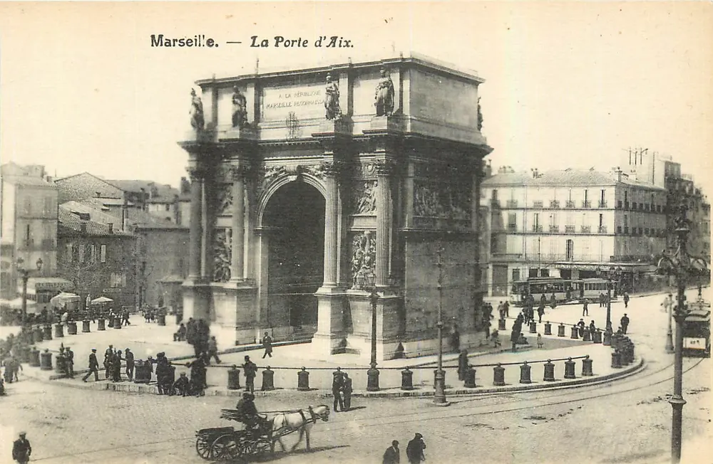 Marselha — A Porta de Aix — Editor não visível - Frente