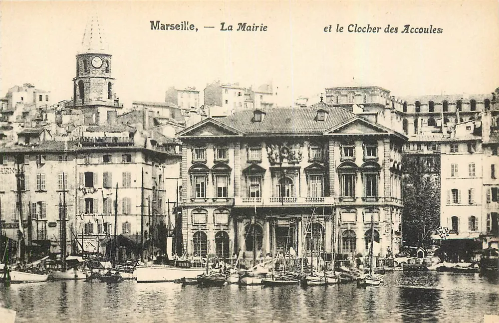 Marseille — Das Rathaus und der Turm der Accoules — Verlag: BELIN - Vorderseite