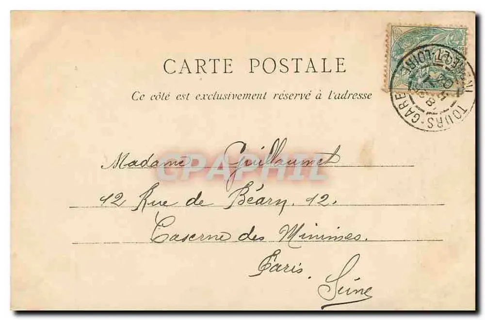 Tours — O Hotel de Ville — C.L.C. n°3 - Verso