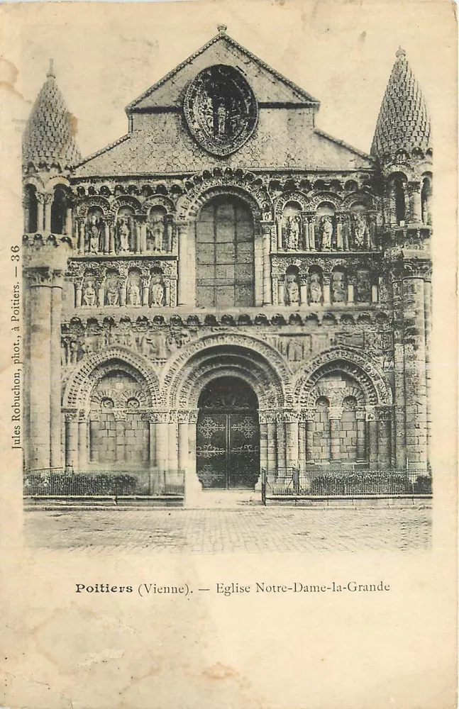 Poitiers (Vienne) — Kirche Notre-Dame-la-Grande — Jules Robuchon, Foto in Poitiers — n°36 - Vorderseite