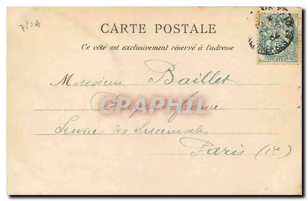 Fonte de Netuno — Jardim de Versalhes — Editor anônimo - Verso