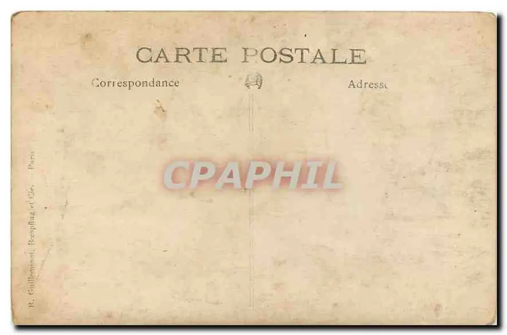 Retrato de um jovem homem em traje — editor B. Guillot & Cie, Paris - Verso