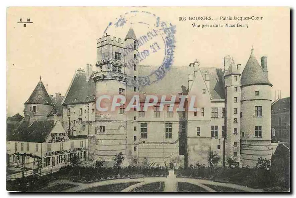 Bourges — Palast Jacques-Cœur — Ansicht vom Place Berry - Vorderseite