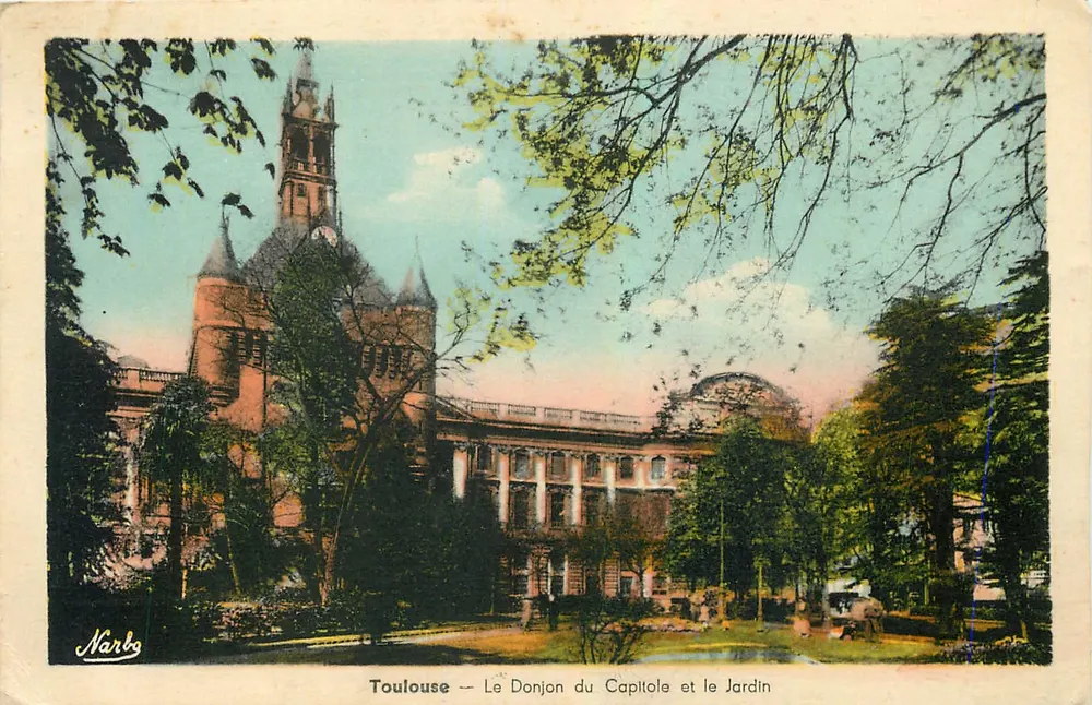 Toulouse — Le Donjon du Capitole et le Jardin — Narbs - Recto