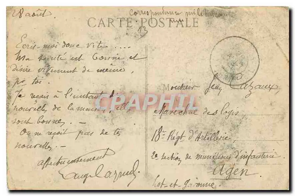 Marselha — O Forte Saint-Jean — Editor não identificado, n° de série 3 - Verso