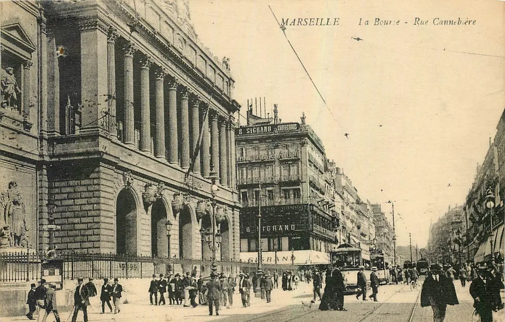 Marseille — De Beurs - Rue Cannébère — Uitgever S. Sigrand & Cie - Voorkant