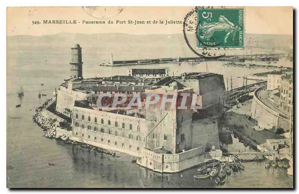 Marseille - Panorama des Hafens St-Jean und Joliette — Archièrèse de Phototypie, n° 549 - Vorderseite