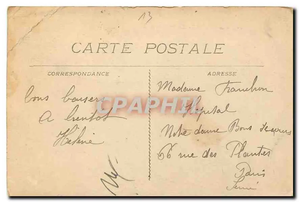 Marseille — O Castelo de If — editor desconhecido, n° 43 - Verso