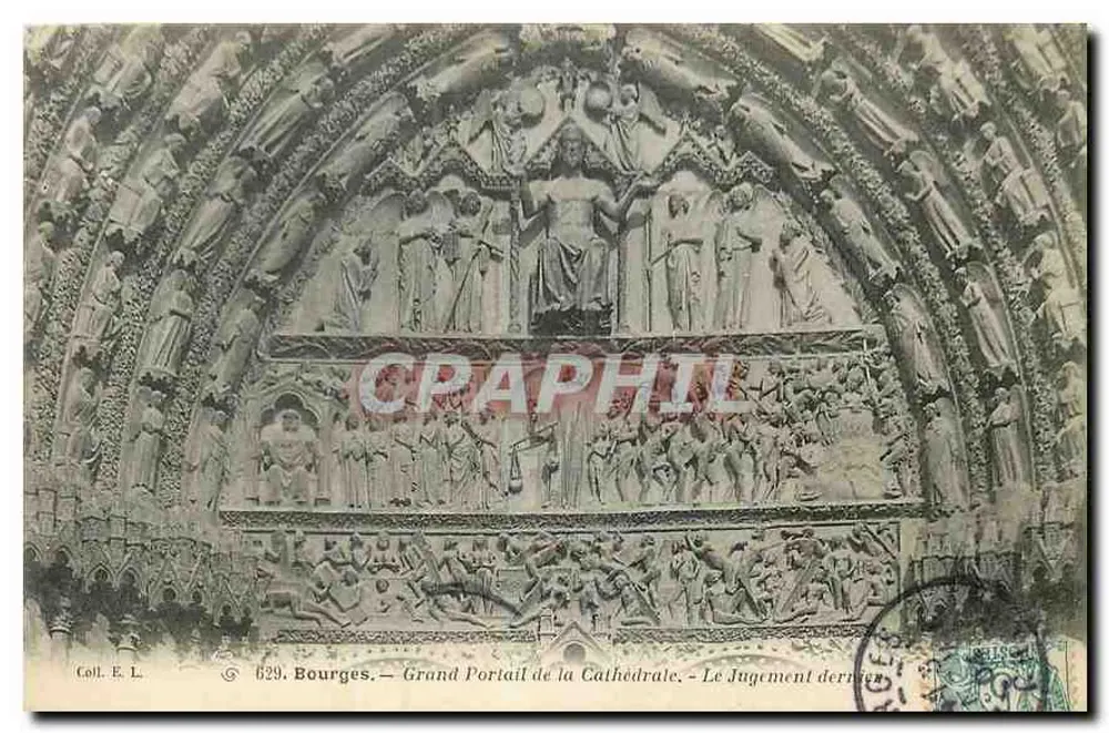 Bourges — Großer Portal der Kathedrale — Das Gericht des Letzten Tages - Vorderseite