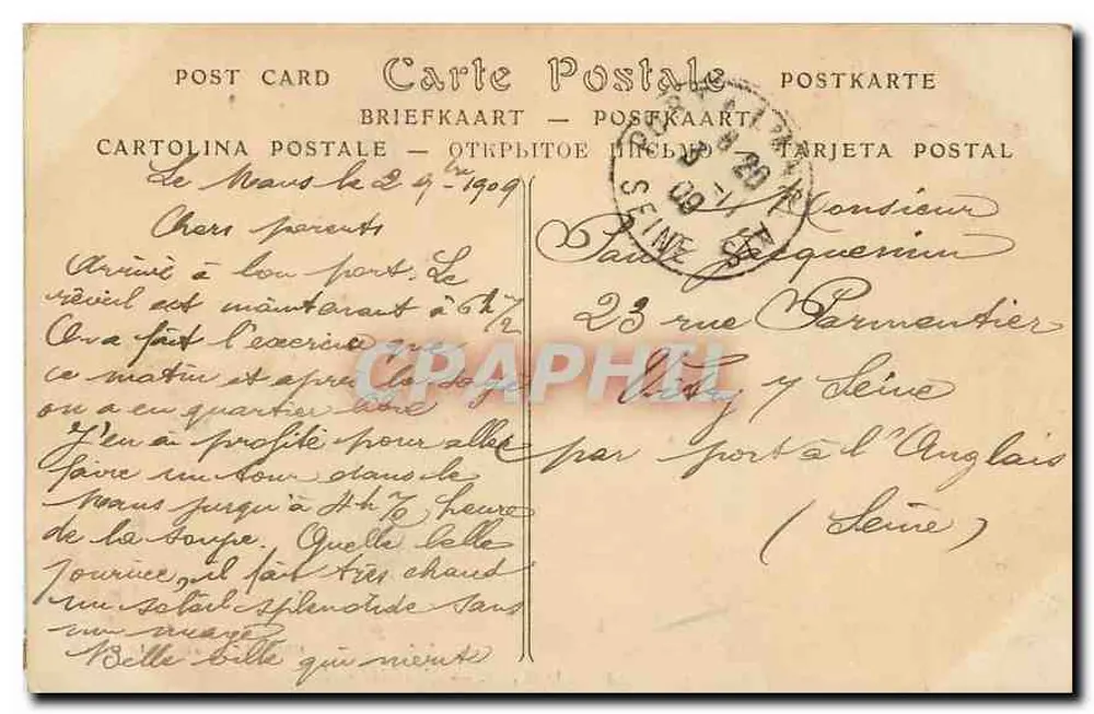 O Palácio Episcopal em Le Mans — Edição L. Jonnaut, n°18 - Verso