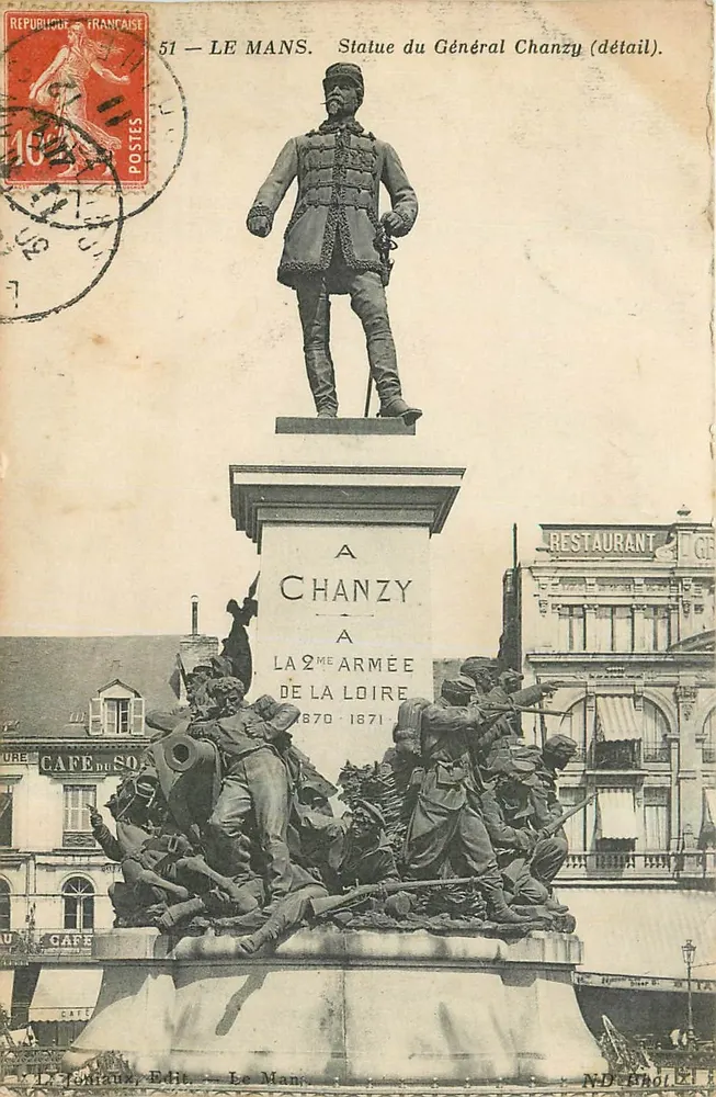 Le Mans — Estátua do Geral Chanzy (detalhe) — Édit. Le Mans - Frente