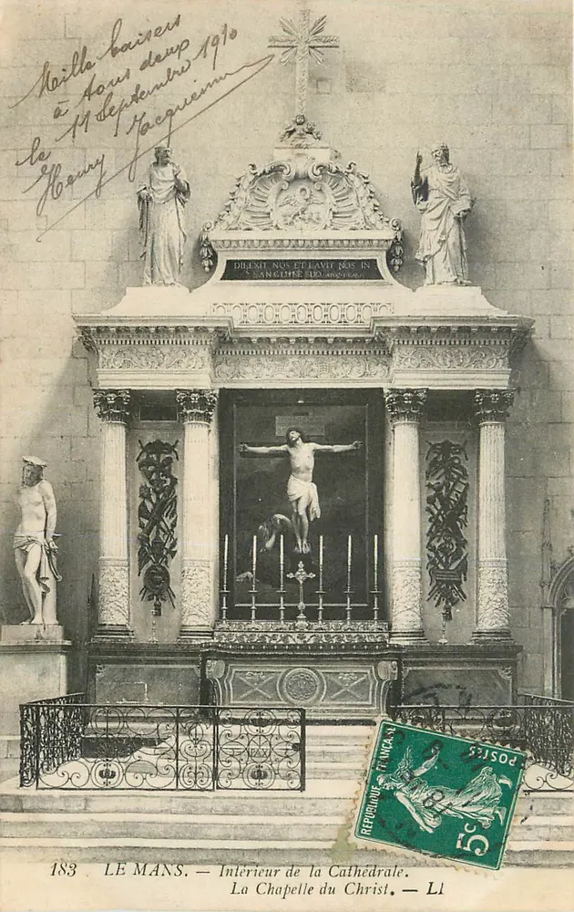 Le Mans — Innenansicht der Kathedrale. Die Kapelle des Christus — Verlag L1, Nr. 183 - Vorderseite