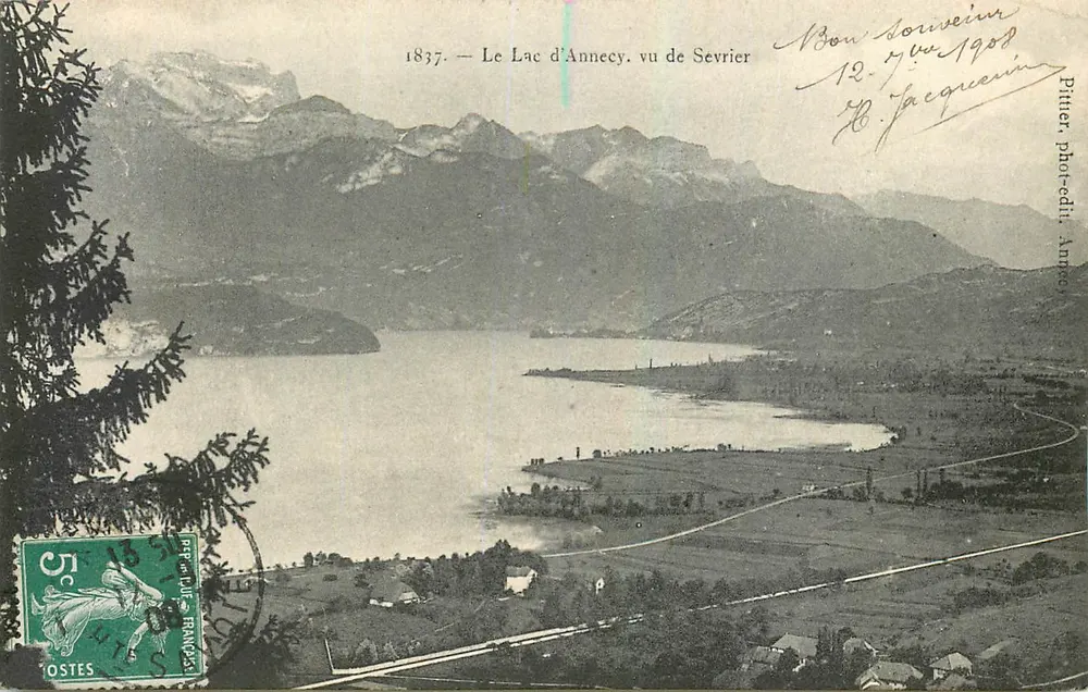 Jezioro Annecy, widok z Sevrier — Pitter, fot. i wyd., Annecy — numer serii nie widoczny - Awers