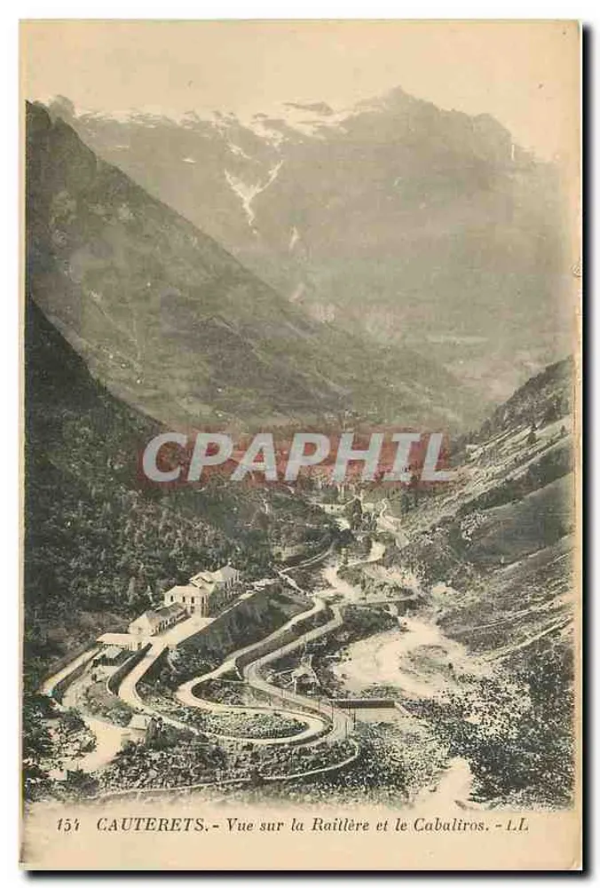 Cauterets - Vue sur la Raillère et le Cabaliros - L.L. - Recto