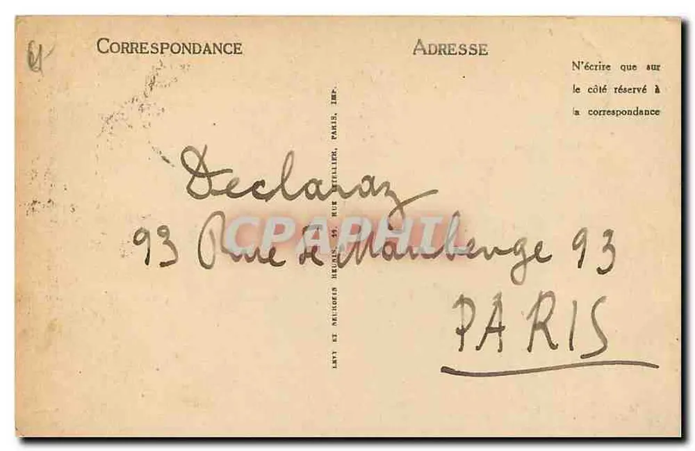 Clermont-Ferrand — Casa da Família — LL n°221 - Verso
