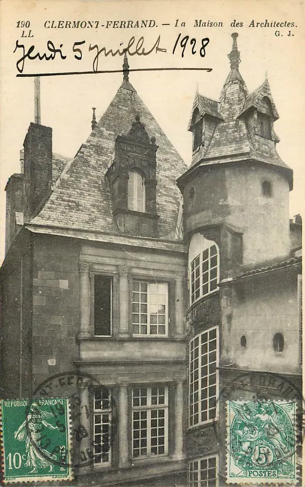 Clermont-Ferrand — A Casa dos Arquitetos — G. J. — n° 190 - Frente