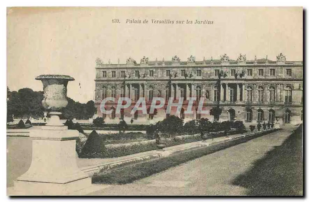 Palace of Versailles over the Gardens — unidentified publisher, series number 439 - Front