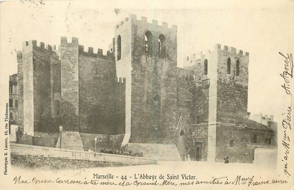 Marselha - 44 - A Abadia de São Victor — Fototipia E. Lacour, 49, rue Thibaneau - Frente