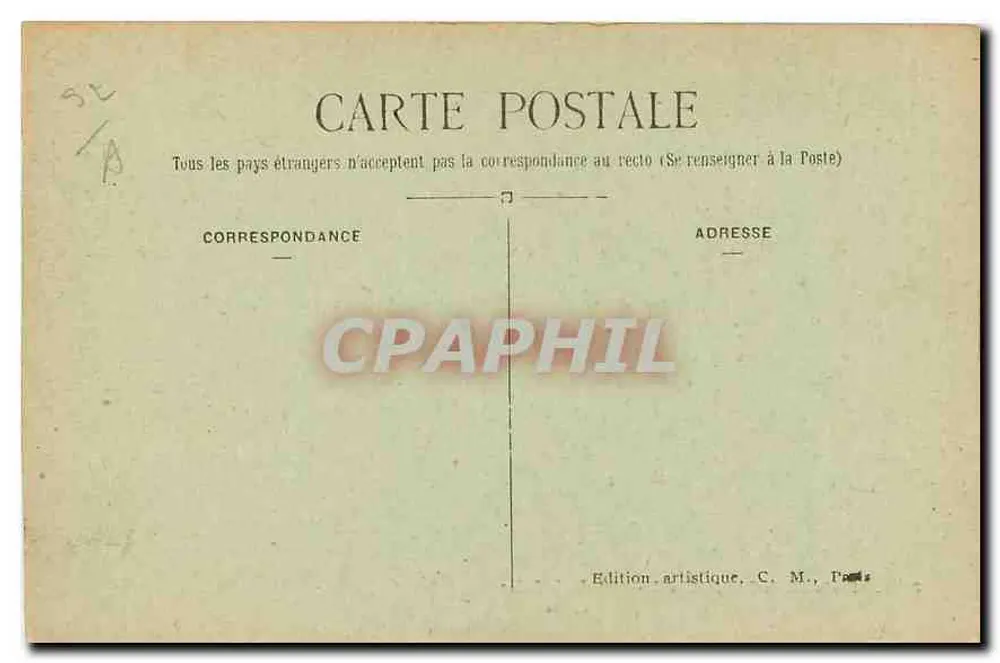Bois de Boulogne – Margens do Sena — C. M., n° 328 - Verso