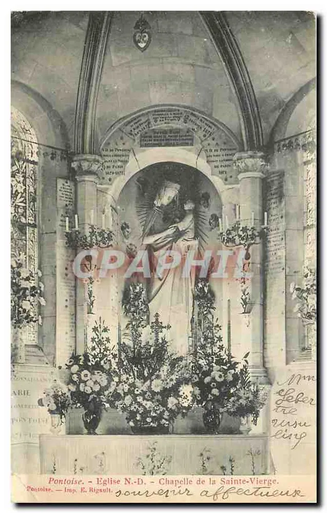 Pontoise - Kirche der Jungfrau Maria - Kapelle der Jungfrau — Druck von E. Rignault - Vorderseite