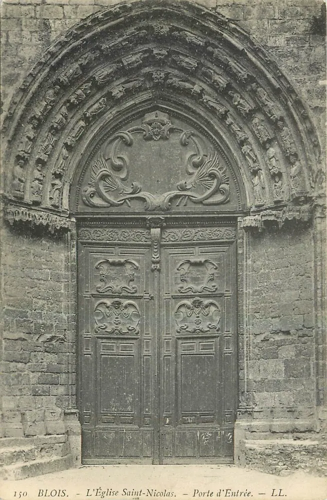 Blois - L'Église Saint-Nicolas - Porte d'Entrée — LL - Recto