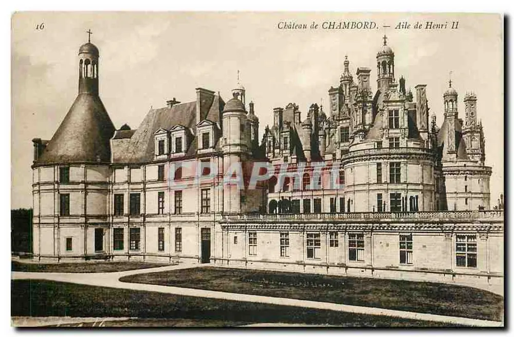 Schloss CHAMBORD — Flügel von Henri II — n° 16 - Vorderseite