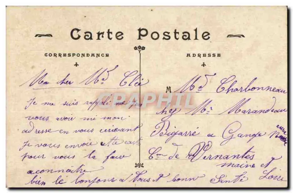 Petite fille avec panier de fleurs — 'Amitié sincère' — JAK PARIS - Verso