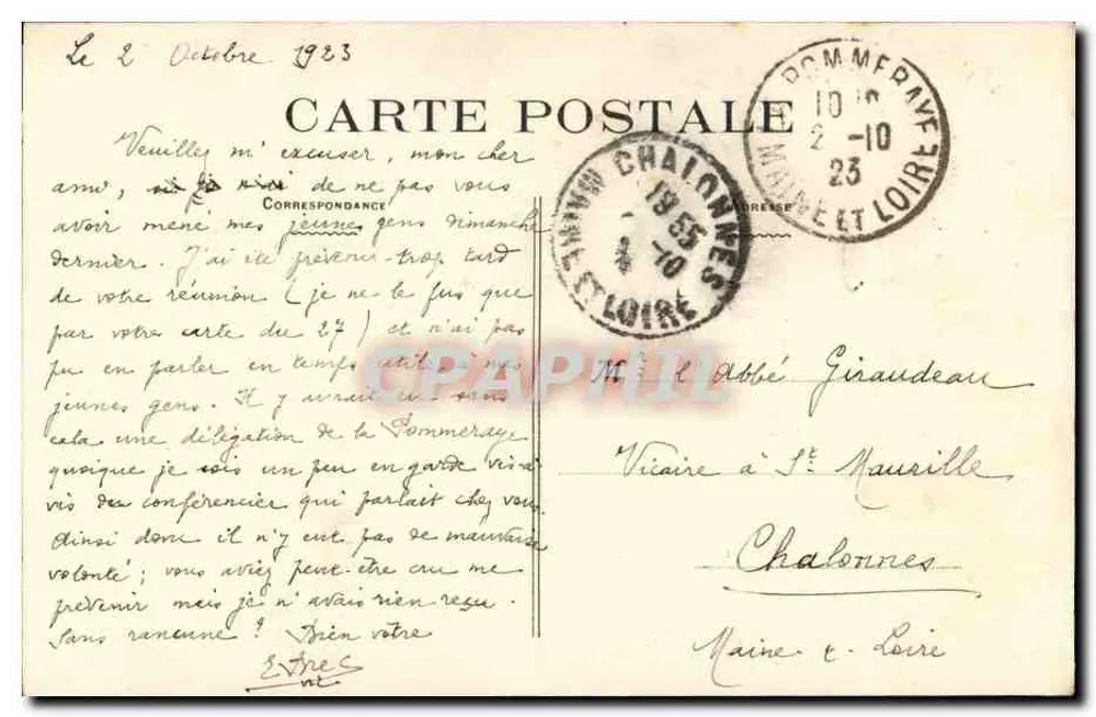La Pommeraye (M.-et-L.) - O Calvário — Édition Petit, La Pommeraye - Verso