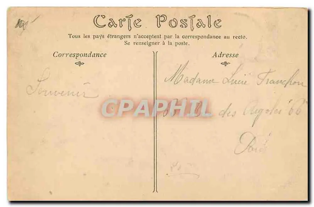 Castello di CHAMBORD — Le Mansarde — Editore non identificato, n° 25 - Verso