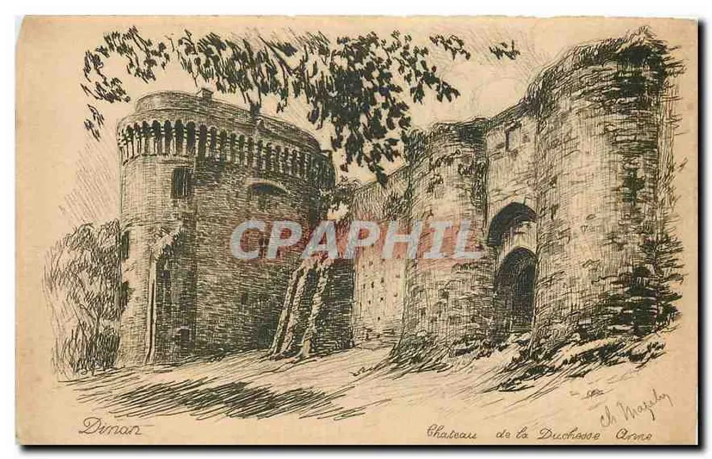 Doman - Castelo da Duquesa Anne — gravura de J. Moryly - Frente