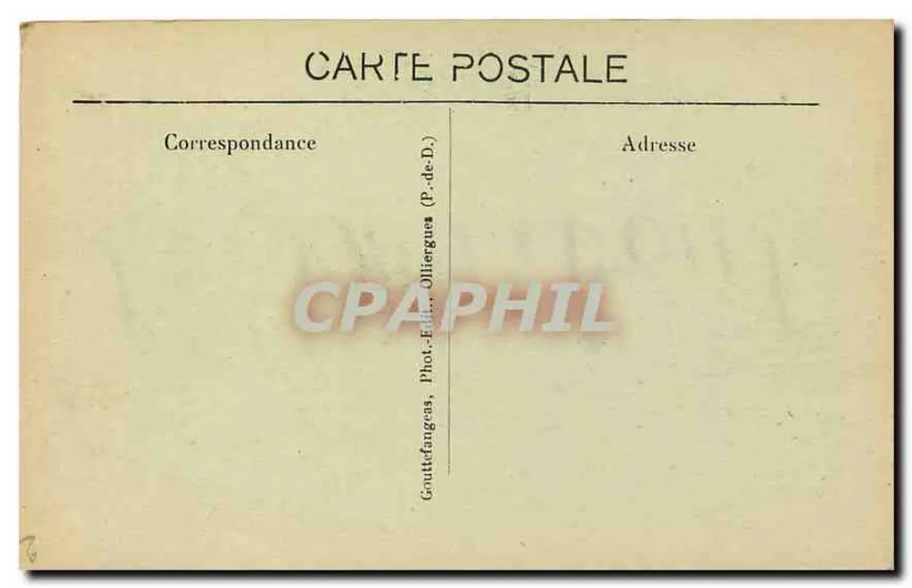 La Bourboule — Vista geral e Vale de Vendeix — n° 1383 - Verso