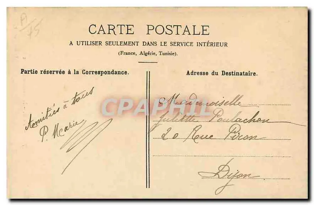 Paris - Notre-Dame - Portal — P. Marnoso, Paris, n° 719 - Verso