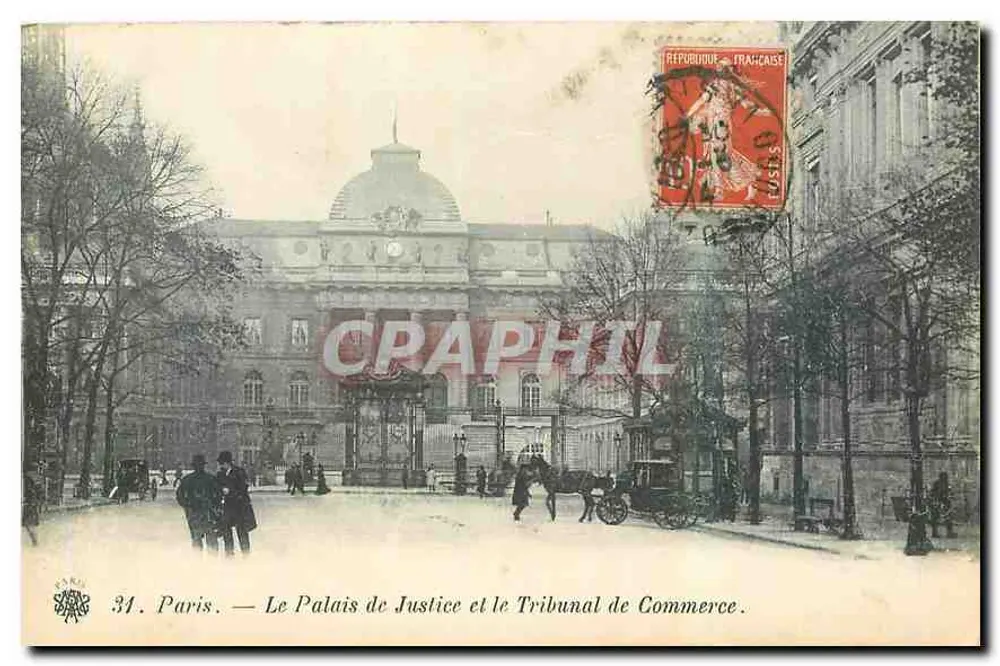 Paris. — Le Palais de Justice et le Tribunal de Commerce. - Recto
