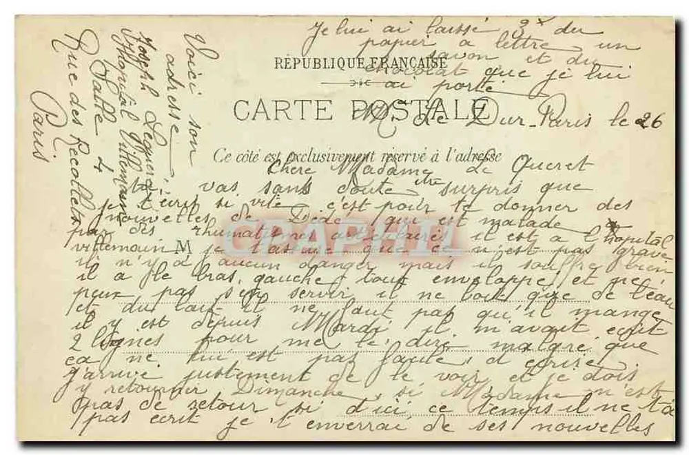 Paris. — Le Palais de Justice et le Tribunal de Commerce. - Verso