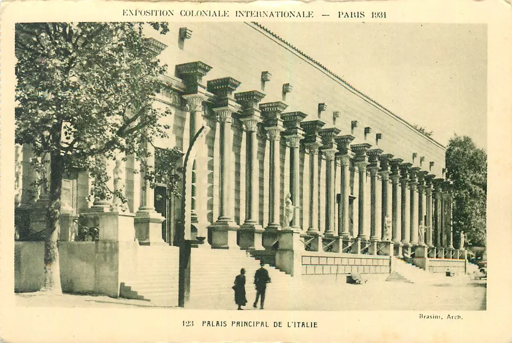 Hauptpalast Italiens — Internationale Kolonialausstellung — Paris 1931 — Brasini, Arch. - Vorderseite