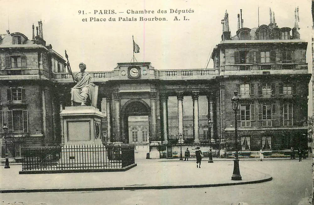 Paris — Kammer der Abgeordneten und Place du Palais Bourbon — A. L. n°91 - Vorderseite