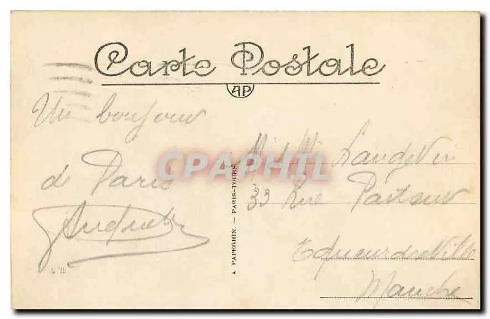 Paris — L'Avenue des Champs-Élysées et les Chevaux de Marly — A.P. - Verso