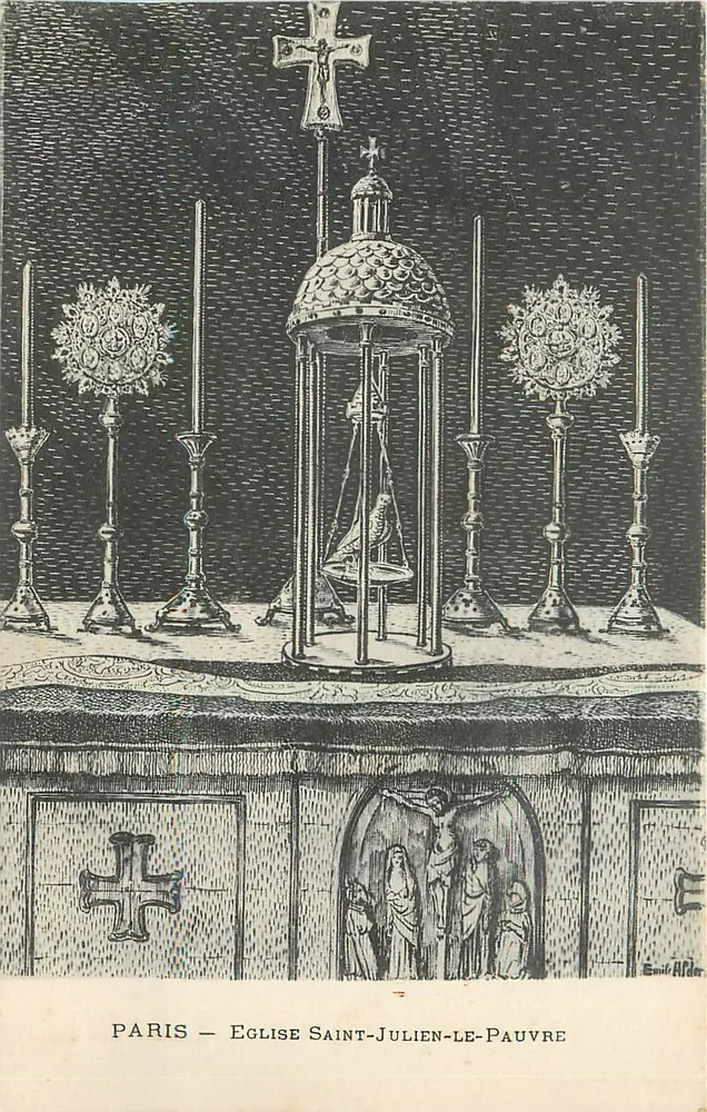 Paris — Église Saint-Julien-le-Pauvre — Émile Adler - Recto