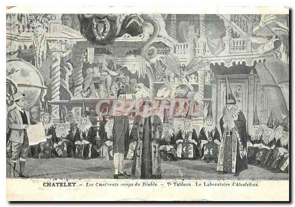 Châtelet — Os Quatrocentos Golpes do Diabo — 7º Quadro. O Laboratório de Alcofribas. - Frente